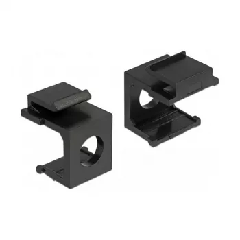 Port dust cover DELOCK 86403, set of 4, black, 17.3×22.3×16.3 mm