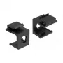 Port dust cover DELOCK 86403, set of 4, black, 17.3×22.3×16.3 mm