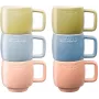Ceramic Mugs Staub Set of 6 Multicolor 100 ml - 6-piece tea/espresso cups