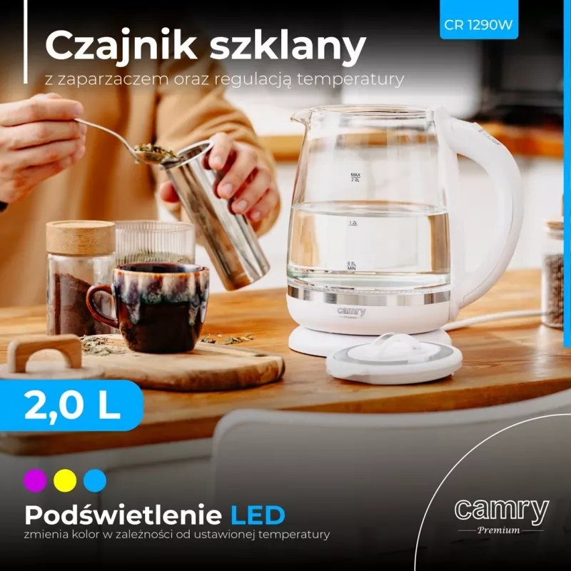 Electric Kettle CAMRY CR 1290w White