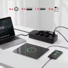 Power strip MACLEAN MCE391 B – 6 sockets, 4×USB-A + 1×USB-C, 110–240V, 2500W, 3 m cable, black
