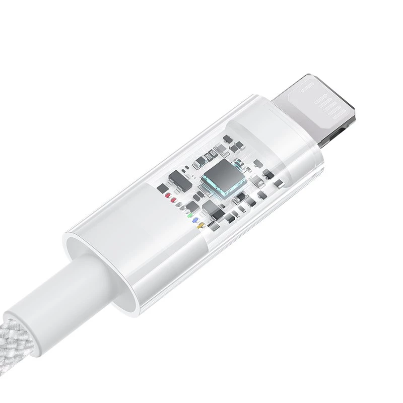 Baseus Gem USB to IP 2.4A fast charging cable 2 m White