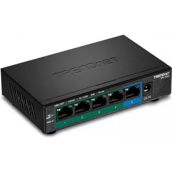 TRENDnet TPE TG52 - Switch - 4 x 10/100/1000 (PoE+) + 1 x 10/100/1000 - Desktop, wall-mountable - PoE+ (32 W)
