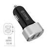 Car charger 2xUSB 2.4A aluminium