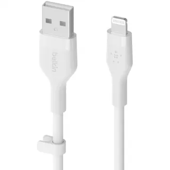 Cable Belkin Cbl Scicone USB-A LTG 2M blc White USB A USB C Lightning