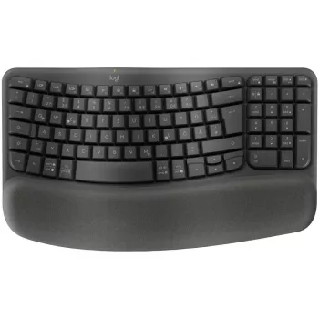 Keyboard Logitech Wave Keys Office RF Wireless + Bluetooth QWERTZ German Graphite