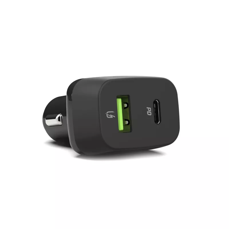 Car mobile device charger Green Cell CAD33, 42W, USB-C PD + USB-A QC3.0, 12/24V input, 5–12V output
