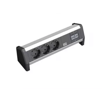 Power extension Bachmann Desk 1 3 AC outlets Black