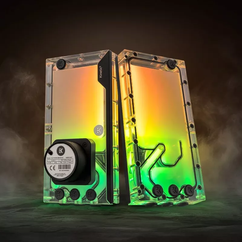 EK Water Blocks EK-Quantum Kinetic3 FLT D5 PWM Reservoir-Pump Combo - 280mm, D-RGB, Acrylic