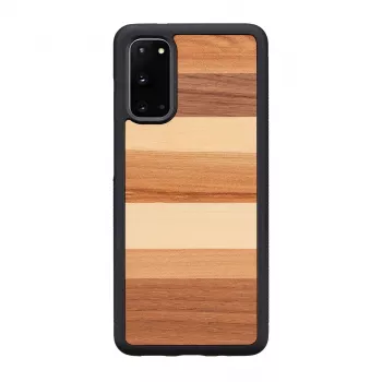Phone case man and wood Galaxy S20 black — protective back cover for Samsung Galaxy S20