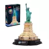 3D Puzzle CubicFun 306-L536H LED Statue of Liberty Night Edition — model kit with LED lighting