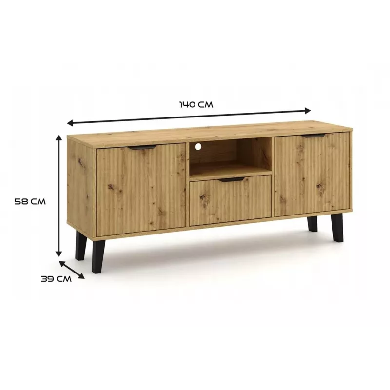 RTV SCANDI 2D1S SLIM ARTISAN OAK
