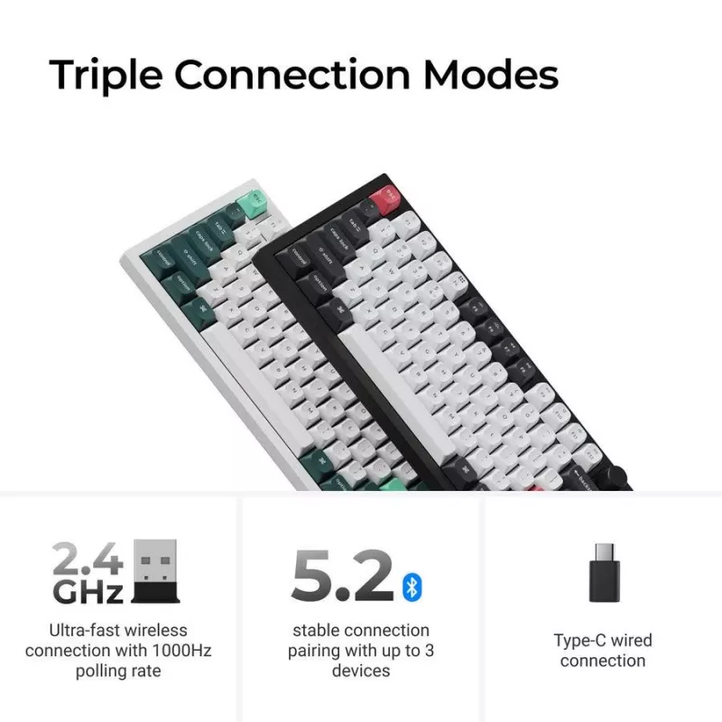Mechanical Keyboard Keychron Q6 HE QMK with Gateron Double‑Rail Magnetic Stabilizers