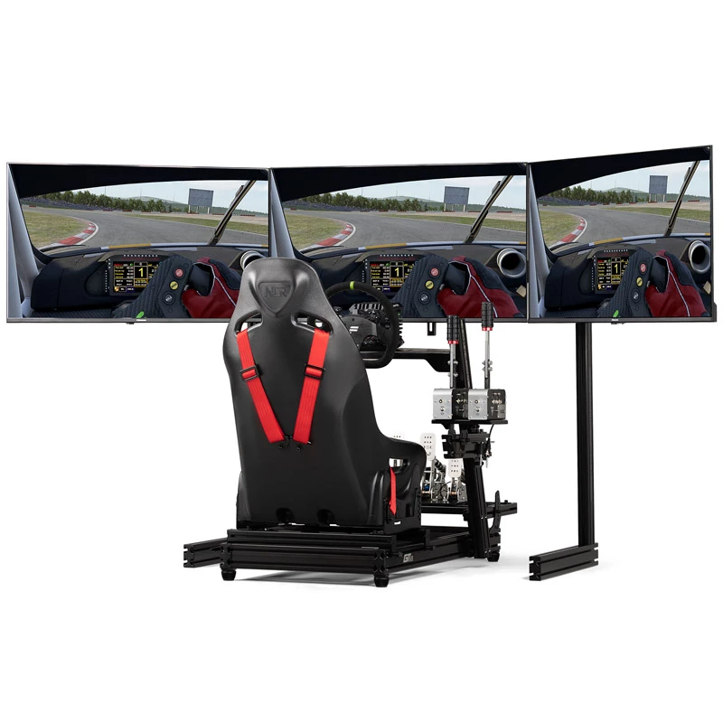 Next Level Racing Elite Free Standing Triple Monitor Stand, 21-43 inch, Black