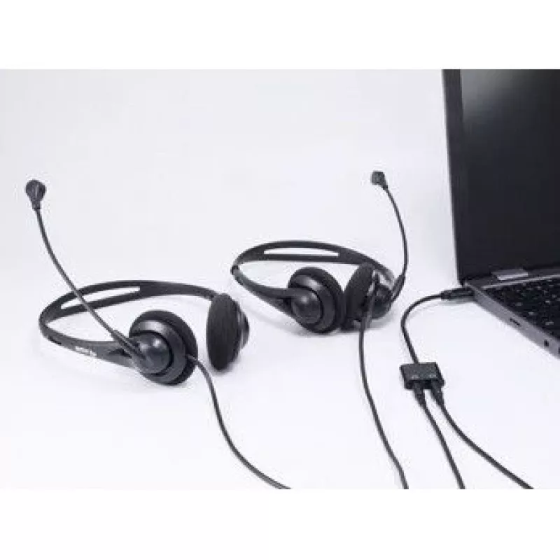 Equip USB-C to Dual 3.5mm Audio DAC Adapter, USB C, Male, 2 x 3.5mm, Female, 0.15 m, Black