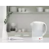 Electric kettle LAFE LAFCZA45865, stainless steel, 0.6 L, 600 W, light grey, hinged lockable lid