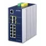 PLANET IGS-12040MT - Switch - Managed - 8 x 10/100/1000 + 4 x Gigabit SFP - DIN rail mountable, wall-mountable - AC 24 V / DC 12 -72 V (IGS-12040MT)