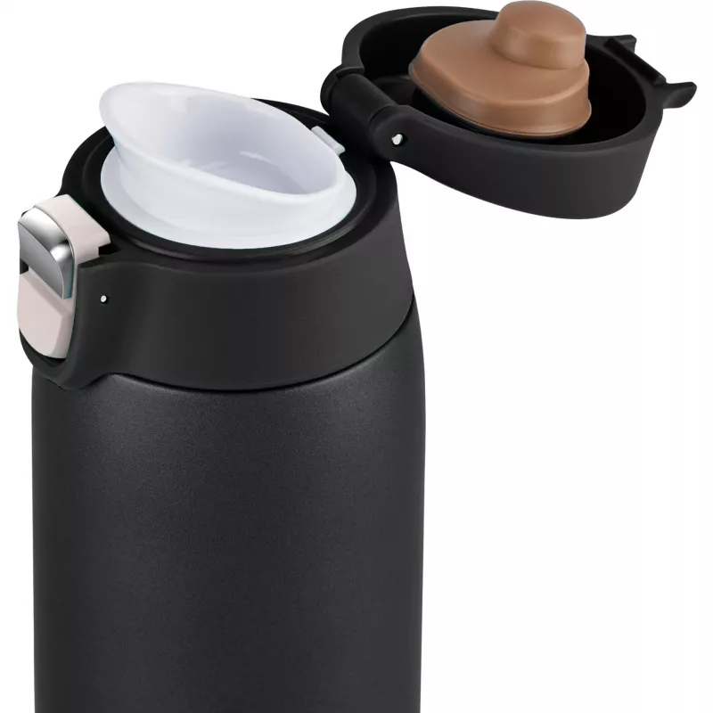 Travel mug EMSA N2151700 0.4 L, black matt, flip lid