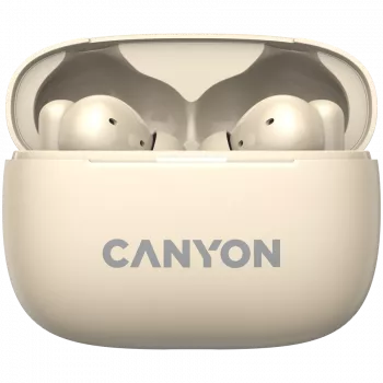 Canyon CNS-TWS10BG Headphones and Headset True Wireless Stereo (TWS) In-Ear calls/music/Sport/everyday use USB Type-C Bluetooth Beige (CNS-TWS10BG)