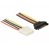 Internal power cable DeLOCK 60136 0.2 m SATA 15-pin to Molex 4-pin