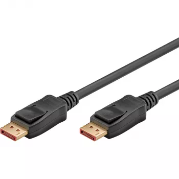 DisplayPort 2.1 Cable, Certified, 16K @ 60Hz, 80 Gbit/s (black, 1 Meter, VESA-Zertifizierung)