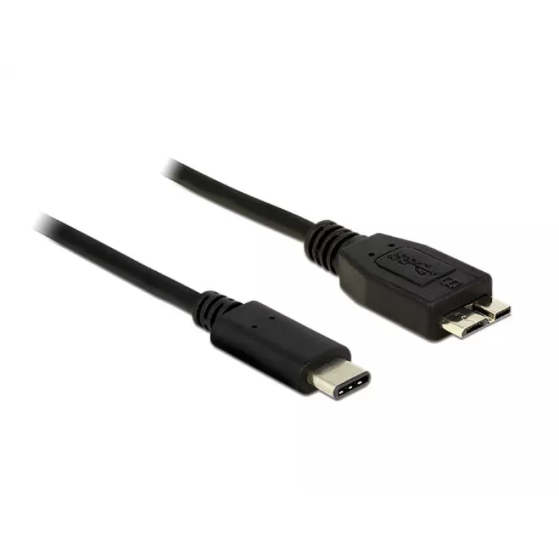 USB Cable DeLOCK 1m USB 3.1 USB 3.2 Gen 2 USB C Micro-USB B Black