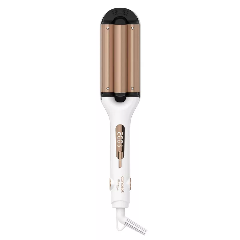 Hair waver Concept GLAM Style KT2140 — 100 W, 120–200°C, 9 heat levels, 1.8 m swivel cord, gold