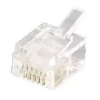 Equip Telephone Plug, 6P6C, RJ-12 (6P6C), Transparent, 0.6 g, 9.65 mm, 12.3 mm, 7.2 mm