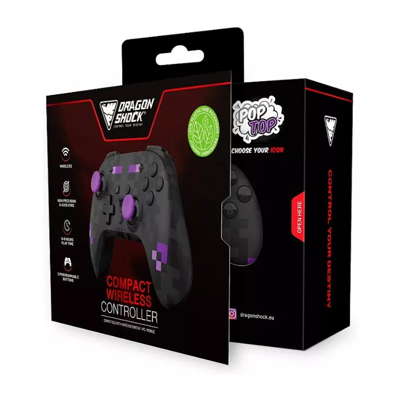 Dragonshock Controller Poptop Wireless Cubes black switch