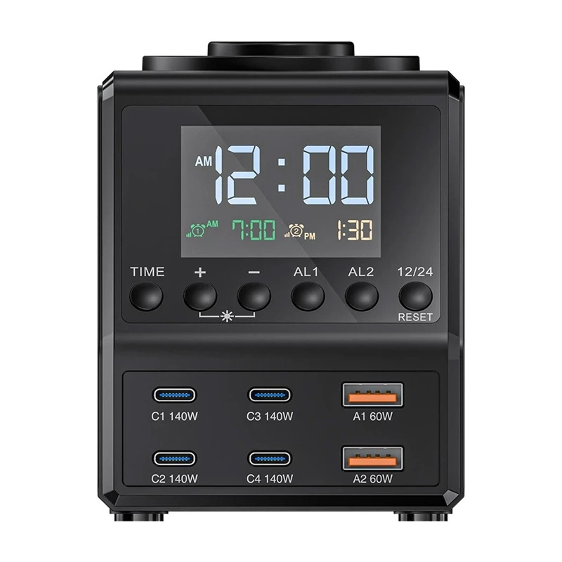 Alarm clock BlitzWolf BW-FW10 with 2×USB-A and 4×USB-C ports