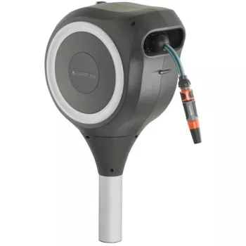 Ground-standing reel Gardena RollUp Automatic Black Grey