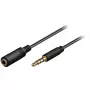 Wentronic Goobay 3,5mm-jack-Extension Cable, Black, 3 m - jack 3,5 mm-Plug (4-Pin, Stereo) > jack 3,5 mm-Socket (4-Pin, Stereo) (62480)