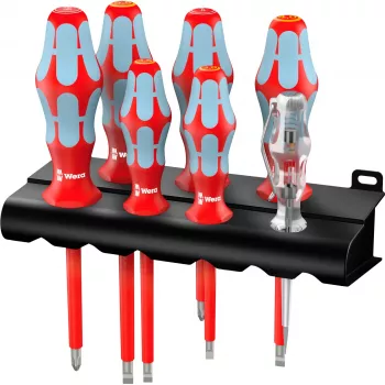 Wera 3160 i/7 Rack 05022728001 VDE-Schraubendreher-Satz 7tlg.Abtrieb Schlitz/Kreuzschlitz-PH (05022728001)