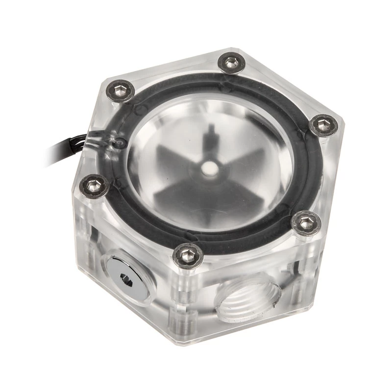 Flow indicator BitsPower Hexagon Flow Indicator-RGB BP-HFI-RGB — RGB lighting, hexagonal design