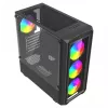 PC Cube Case SAVIO Noctis Glass RGB — Black, ATX/Micro-ATX, 210×410×450 mm, 3×120 mm front fans