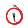 USB 2.0 A to USB-C cable Baseus CATKLF-B09 1m QC3.0 nylon braided red, fast charging and data sync