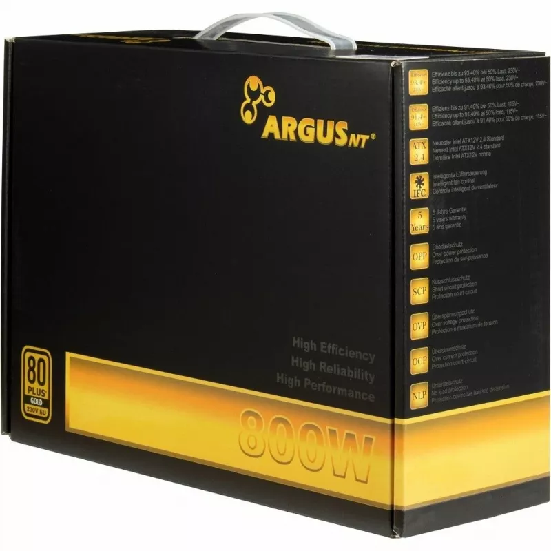 Power Supply Inter-Tech Argus GPS-800 800W, 80+ Gold, ATX, 14cm Fan