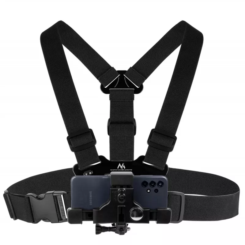 Sports Harness MACLEAN MC-445 — universal chest mount for phones, cameras and GoPro