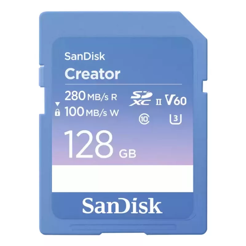 SanDisk Creator SD Memory Card UHS-II 128GB Transfer Speeds up to 280 MB/s