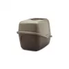 Covered cat litter box Savic Nestor, plastic, 56×39×38.5 cm, warm gray–chocolate brown