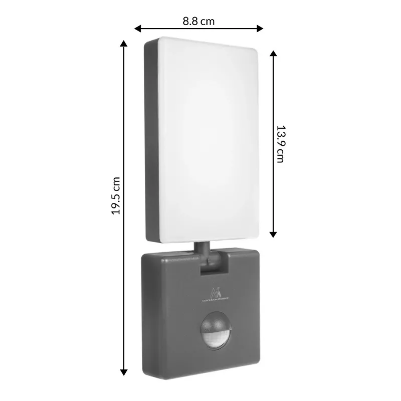LED floodlight MACLEAN MCE516 with PIR motion sensor, 50W, grey