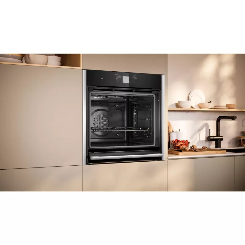 Neff B64CT73N0 oven 71 L Black, Stainless steel