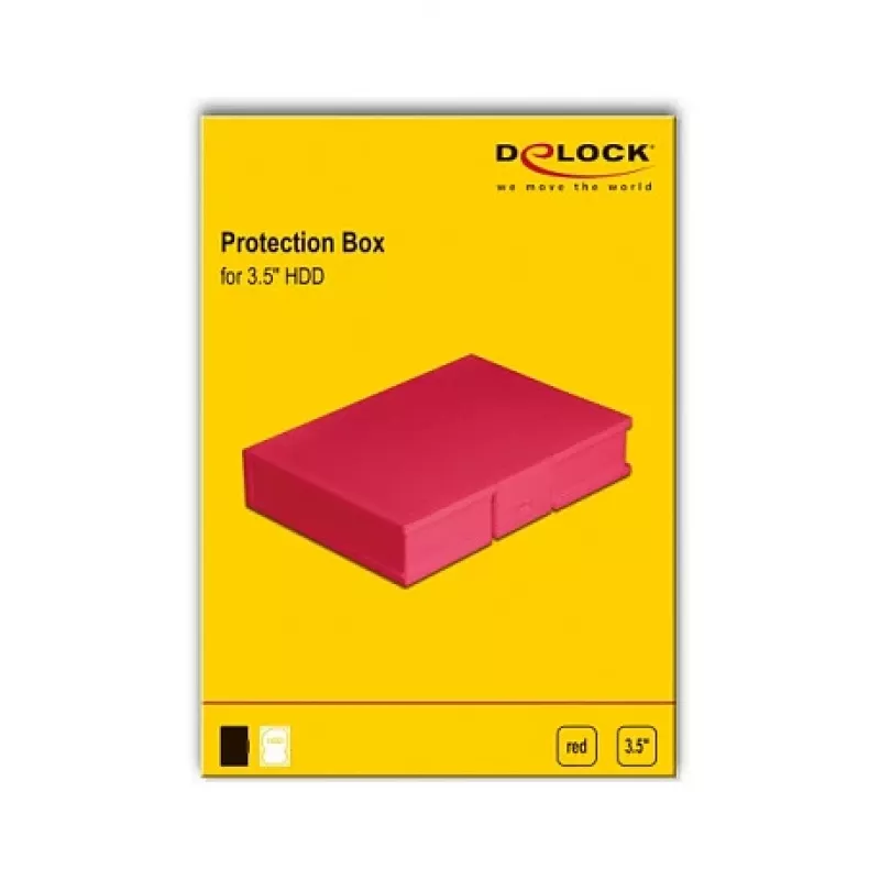 Protection Box DeLOCK 18374 for 3.5 inch HDD red