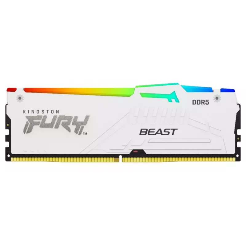 Kingston FURY Beast RGB KF552C40BWAK2-16 DDR5-5200 16GB (2x8GB) kit, CL40, white