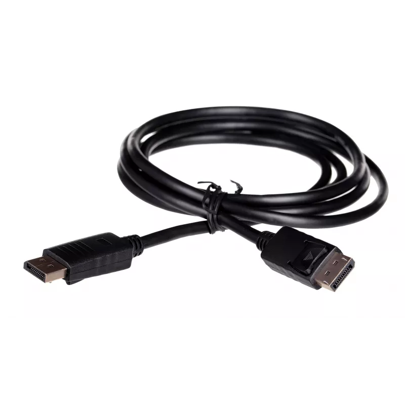 DisplayPort cable SAVIO CL-136, DisplayPort male–male, 2 m, DP 1.2, gold contacts, black
