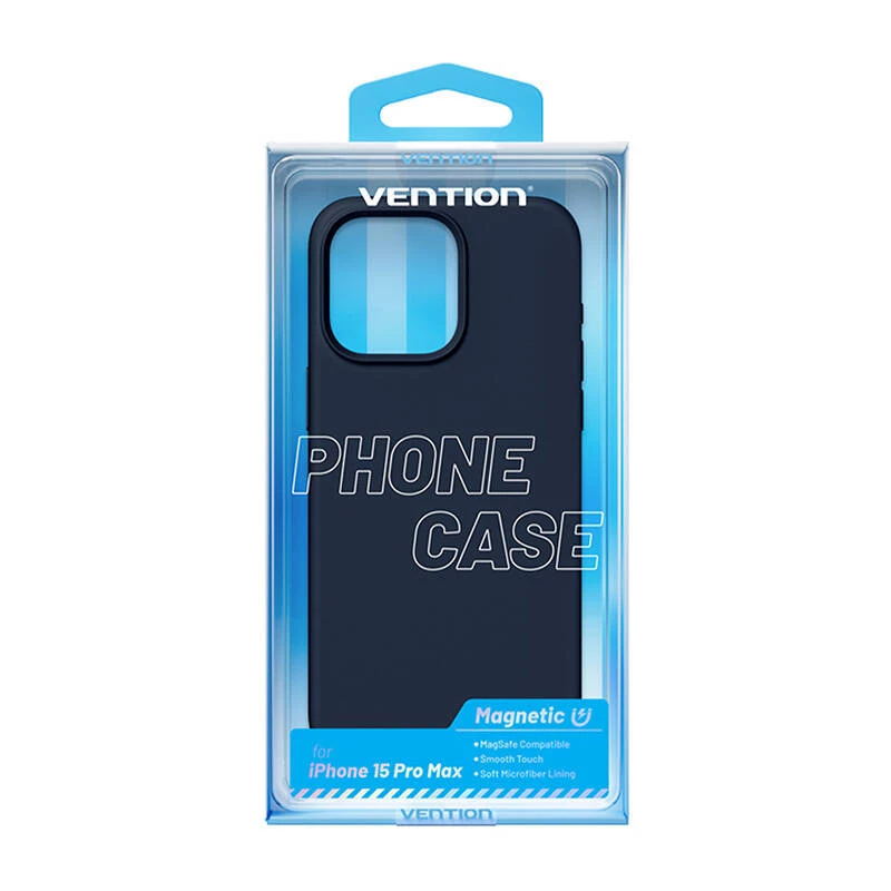 Protective silicone case Vention KUFL0-40 for iPhone 15 Pro Max, blue