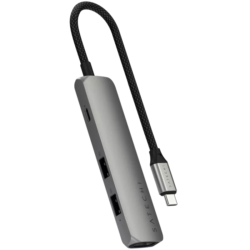 Satechi ST-P4SM interface hub USB Type-C 10000 Mbit/s Grey