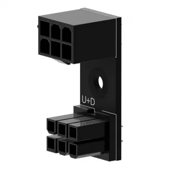 6‑Pin PCIe 180° Adapter U+D by Singularity for GPU/PCIe Power Cables (SC-A-PCIE6-UD)