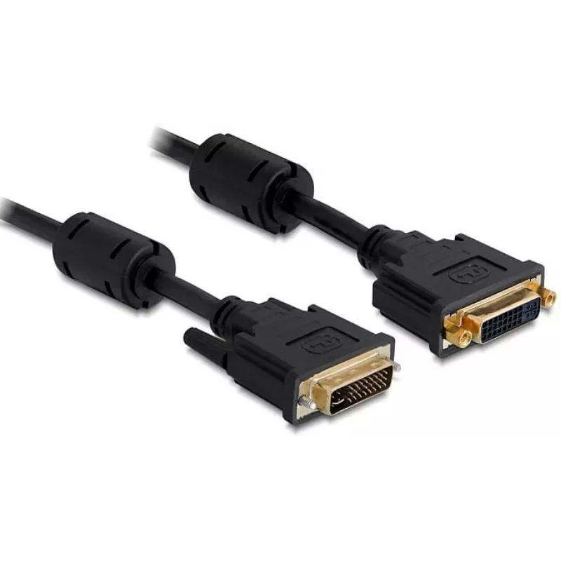 DVI-I Cable DeLOCK 83106 1m Black