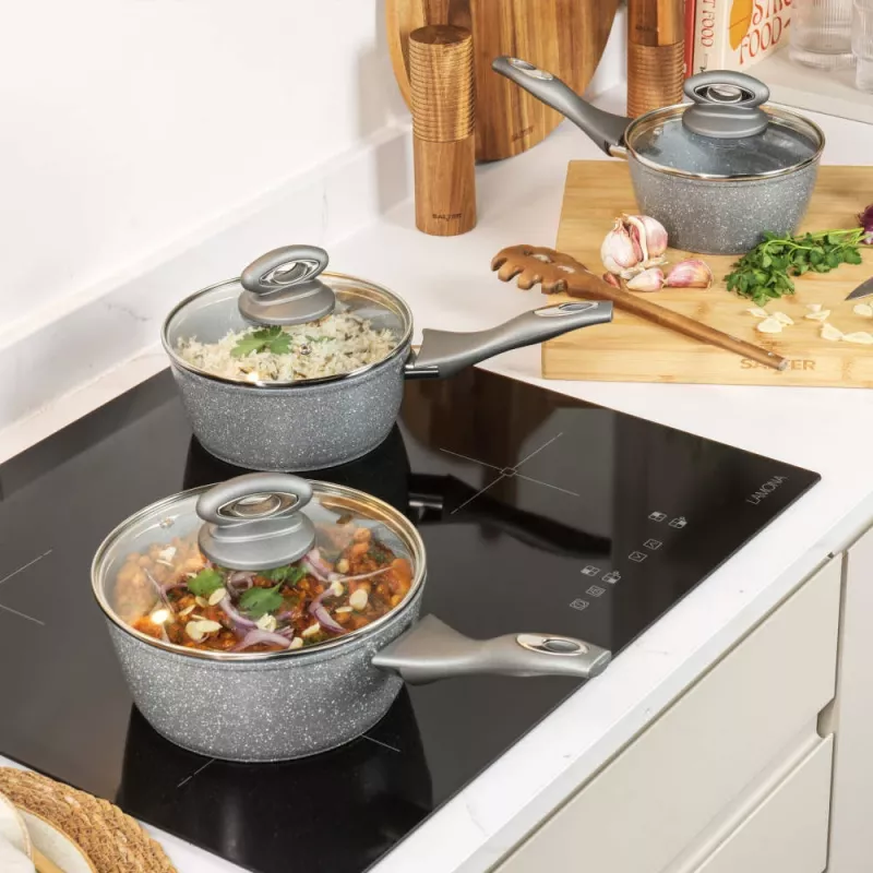 Saucepan set Salter BW02986G1EU7 — 3-piece saucepans 16cm, 18cm, 20cm